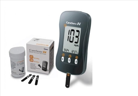 Máy đo đường huyết Caresens N - thương hiệu Hàn Quốc            ( Khuyến mại 25 que thử )